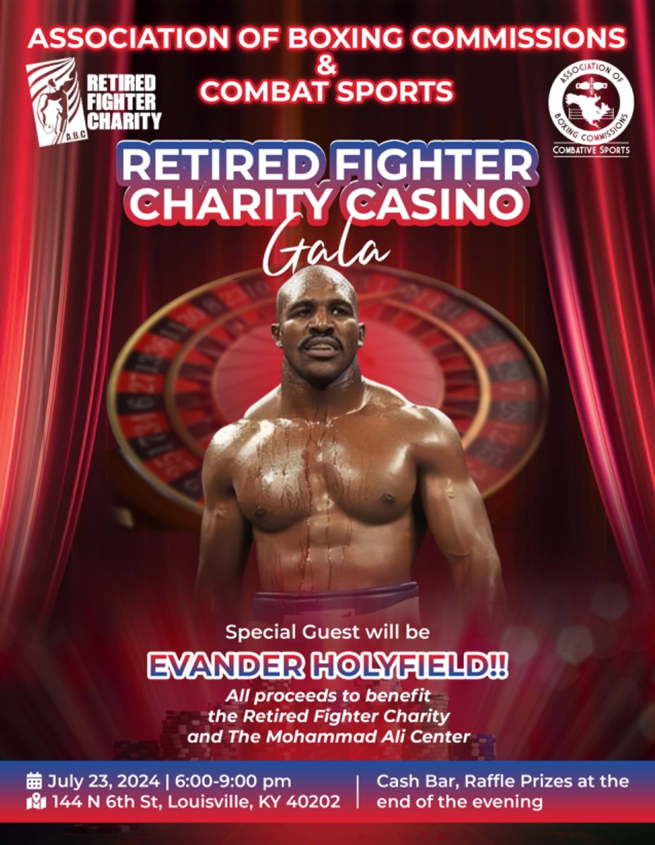 Going to speak about this year's @abcboxing annual meeting on Thursday's episode of The MMA Report Podcast. Just spoke with Mike Mazzulli about various items on the agenda and he noted Evander Holyfield will be attending the charitable foundation fundraiser