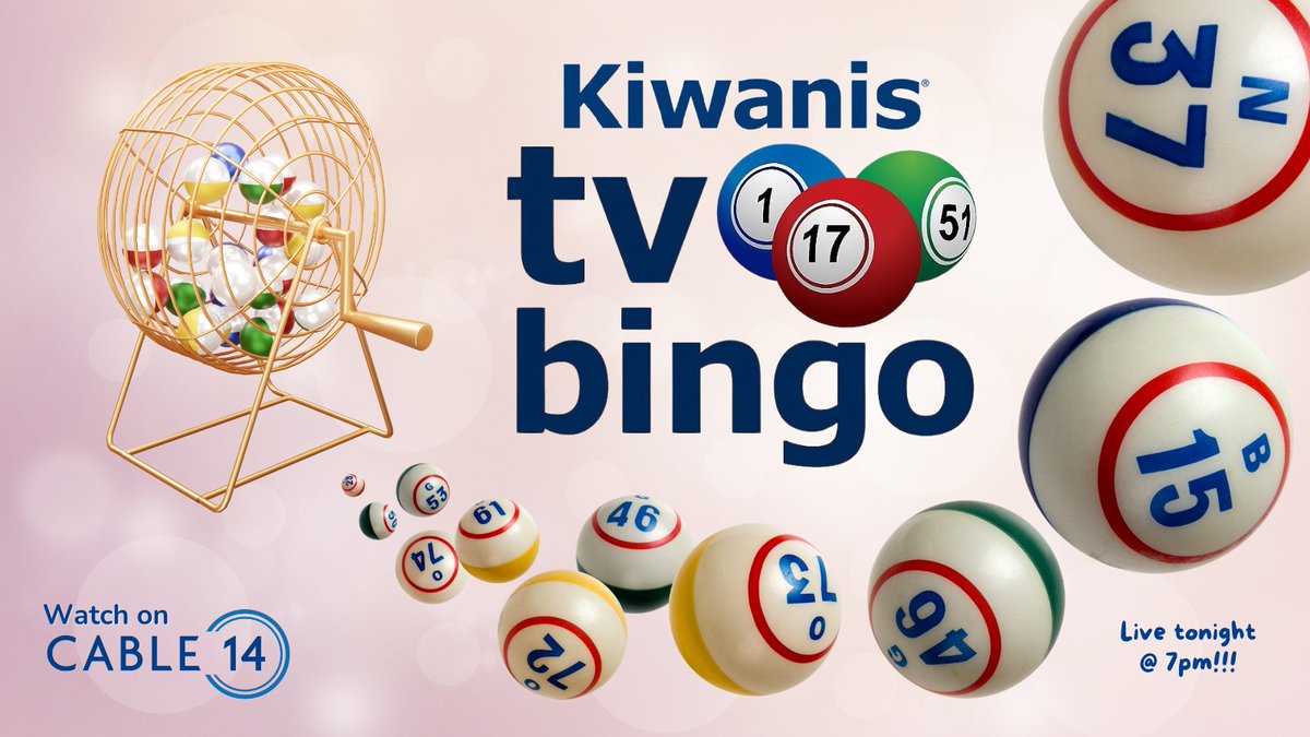 Happy Monday!! 😎 Tonight is @KiwanisEast #MonsterBingo LIVE on Cable14 at 7pm!! Tune in for your chance to win! Watch on Cable 14 📺 & cable14.com 💻