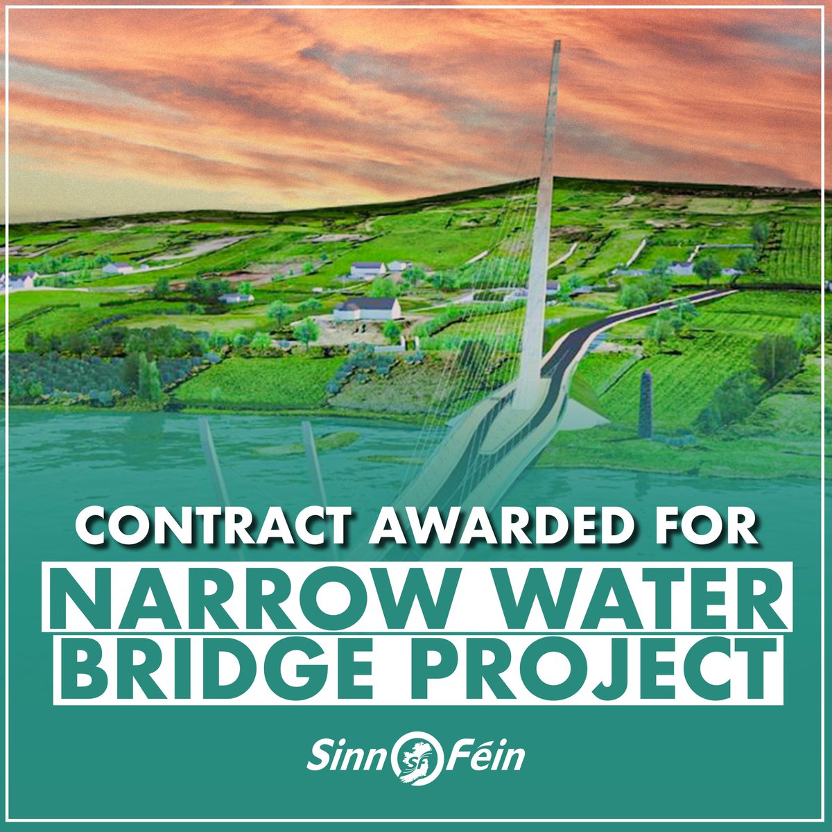 Great news that BAM has been awarded €60 million contract for the building of Narrow Water Bridge 🏗️ Another step closer to reality, this project will be transformational for South Down Work is set to start in 2 weeks & will be completed by June 2027 🙌🏽 👷🏻🚧