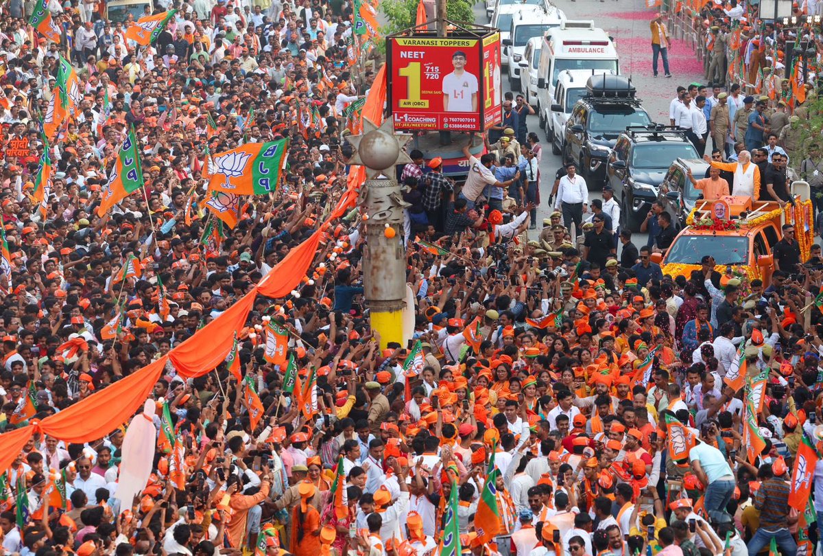 Such Road Shows are clearly indicating that - On 4th JUNE ….. Modi 3.0 coming SOON … #AbkiBaar400Paar #PhirEkBaarModiSarkaar