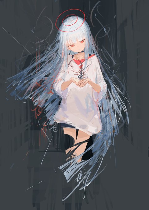 「own hands together white hair」 illustration images(Latest)