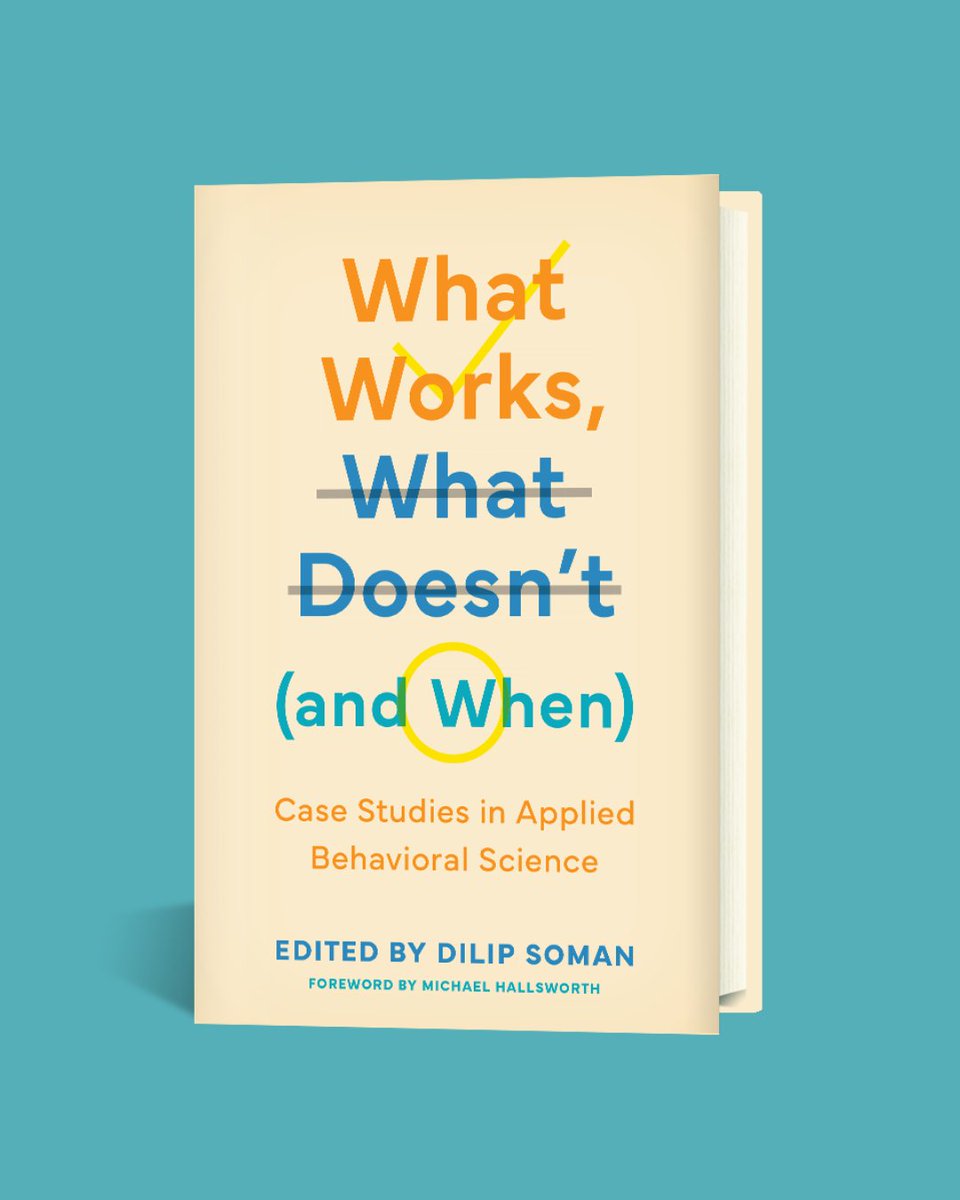 utpress's tweet image. With contributions from leading academics and seasoned practitioners, What Works, What Doesn’t (and When) provides prescriptive advice on how to make #BehaviourChange projects happen and what pitfalls to watch out for.

Learn more: bit.ly/3ObcDY6 #BIOrg @meera_paleja