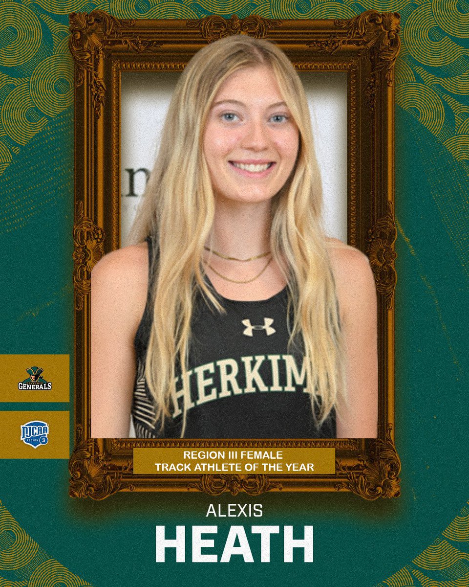 Congratulations to Herkimer Track & Field Athlete Alexis Heath, who was recently named the Region III Female Track Athlete of the Year!

#HerkNation I #DefendTheHill 💚💛⚔️