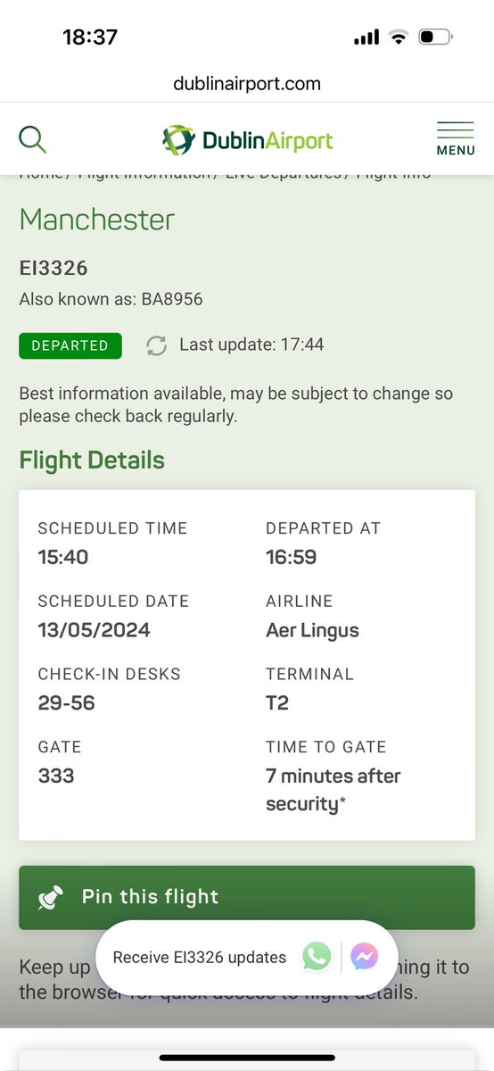 ⁦<a href="/DublinAirport/">Dublin Airport</a>⁩ are your departure times being truthful?