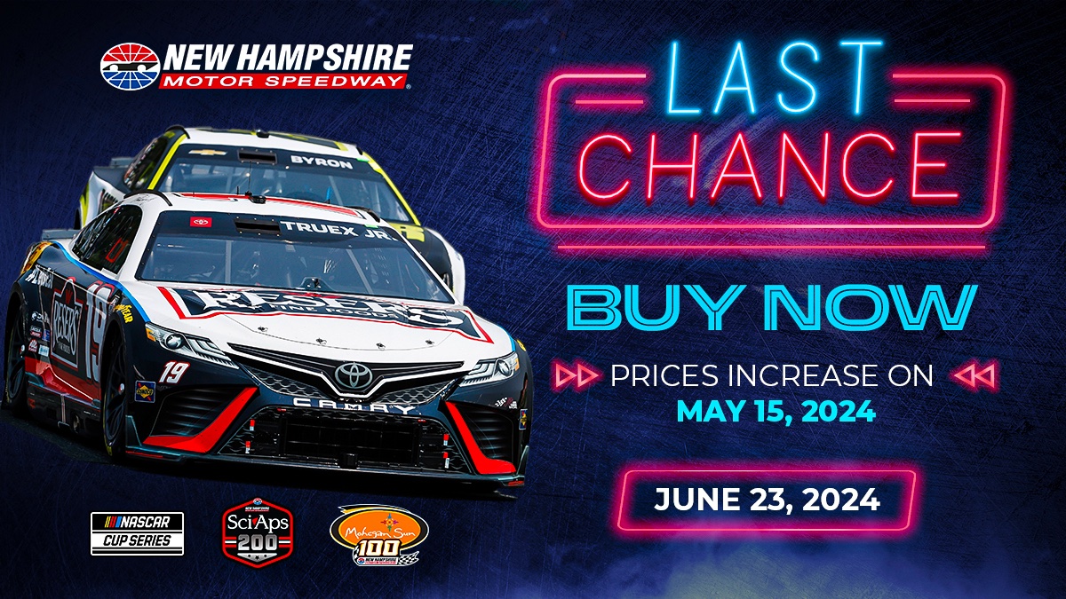 It's your last chance to score your #NHMS tickets and camping before prices go 🆙 on May 15! BUY NOW👉 bit.ly/24NHMSCupTix
