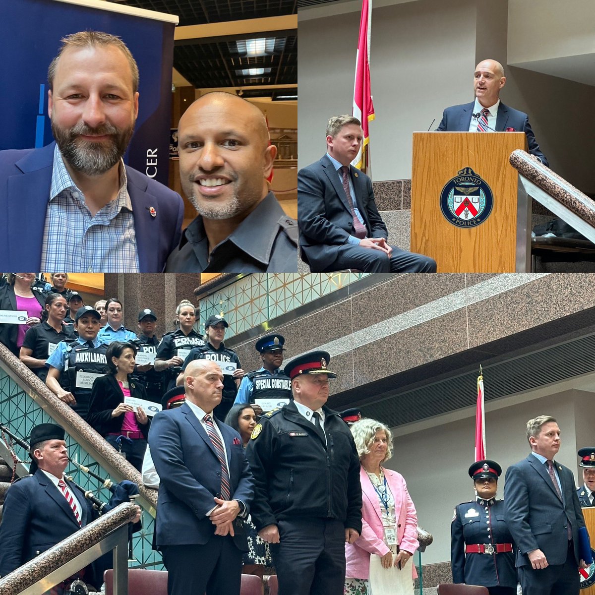 Great kickoff @TorontoPolice Police Week at HQ this morning w/ the theme of Join Policing: Keep Ontario Safe.  Also fun to catch-up w/ S/Sgt Mike DeZilva ; we were new recruits together at @TPS31Div 24 yrs ago! @TPS_CPEU @TPAca @TPAReid @mrsmeaghangray @TPSMyronDemkiw @TPSBoard