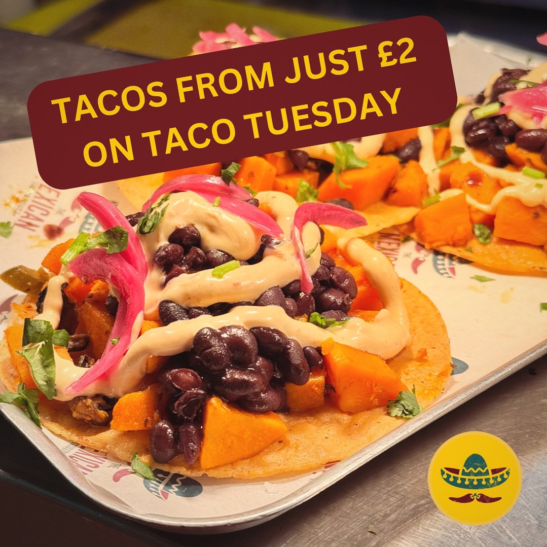 🌮🇲🇽 BOOK NOW!! 🌮🇲🇽 come join us for tacos from £2 on Taco Tuesday on Ware High St. - Book your table now at themex.uk  😘  

#tacos #tacotuesday #ware #hertford #mexicanrestaurant