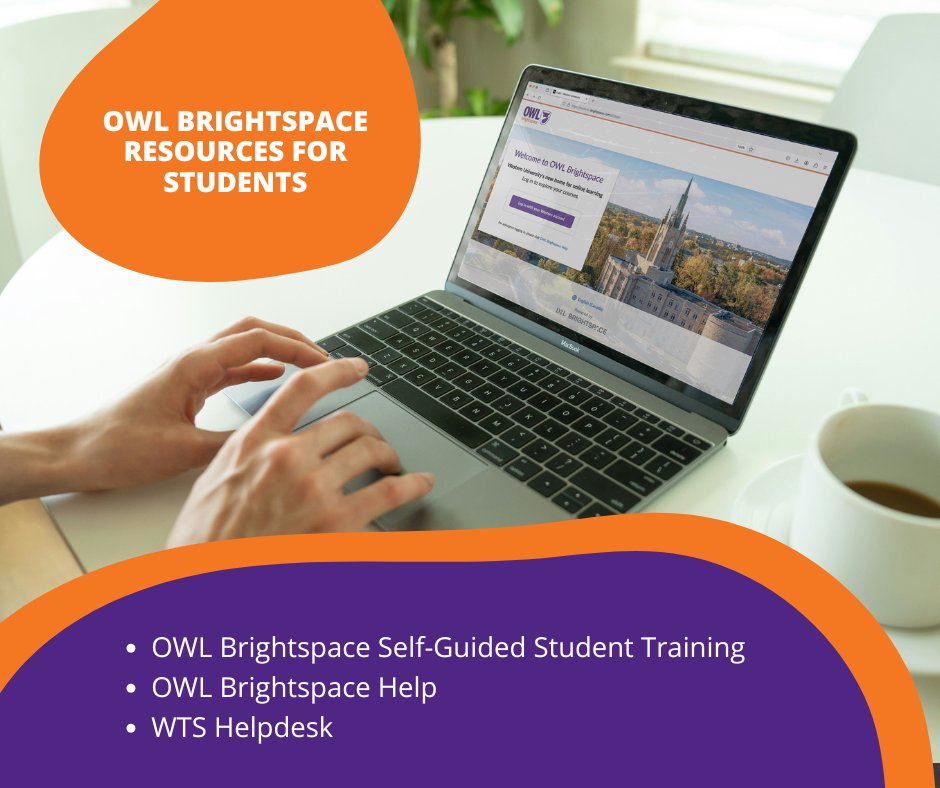 We have #student resources available to support you as you learn on OWL Brightspace:
- Self-Guided Student Training​: brightspacehelp.uwo.ca/.../owl-bright…...
- OWL Brightspace Help – Learner Support​: brightspacehelp.uwo.ca/student/
- WTS Helpdesk: wts.uwo.ca/helpdesk