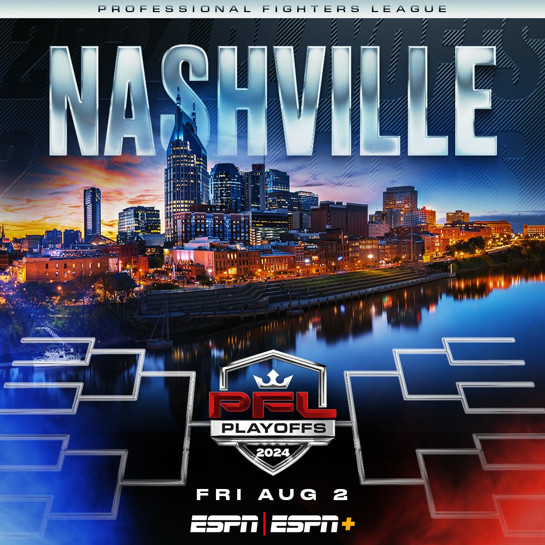 The Professional Fighters League presents: the Women's Flyweight and Heavyweight Playoffs on Fri, Aug 2, 2024 at the Nashville Municipal Auditorium! Tickets will go ON SALE this Thurs, May 16 at 10AM CST. For more info, please link our bio, or visit pflmma.com