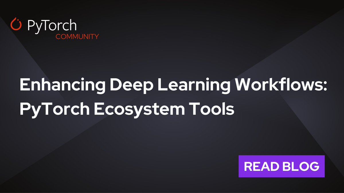 Introducing the PyTorch Community Blog 🎉 New today, we've added a new section on our website to highlight the amazing work being done by our community. See the latest ecosystem tools in today's blog: hubs.la/Q02w-HsN0 💜