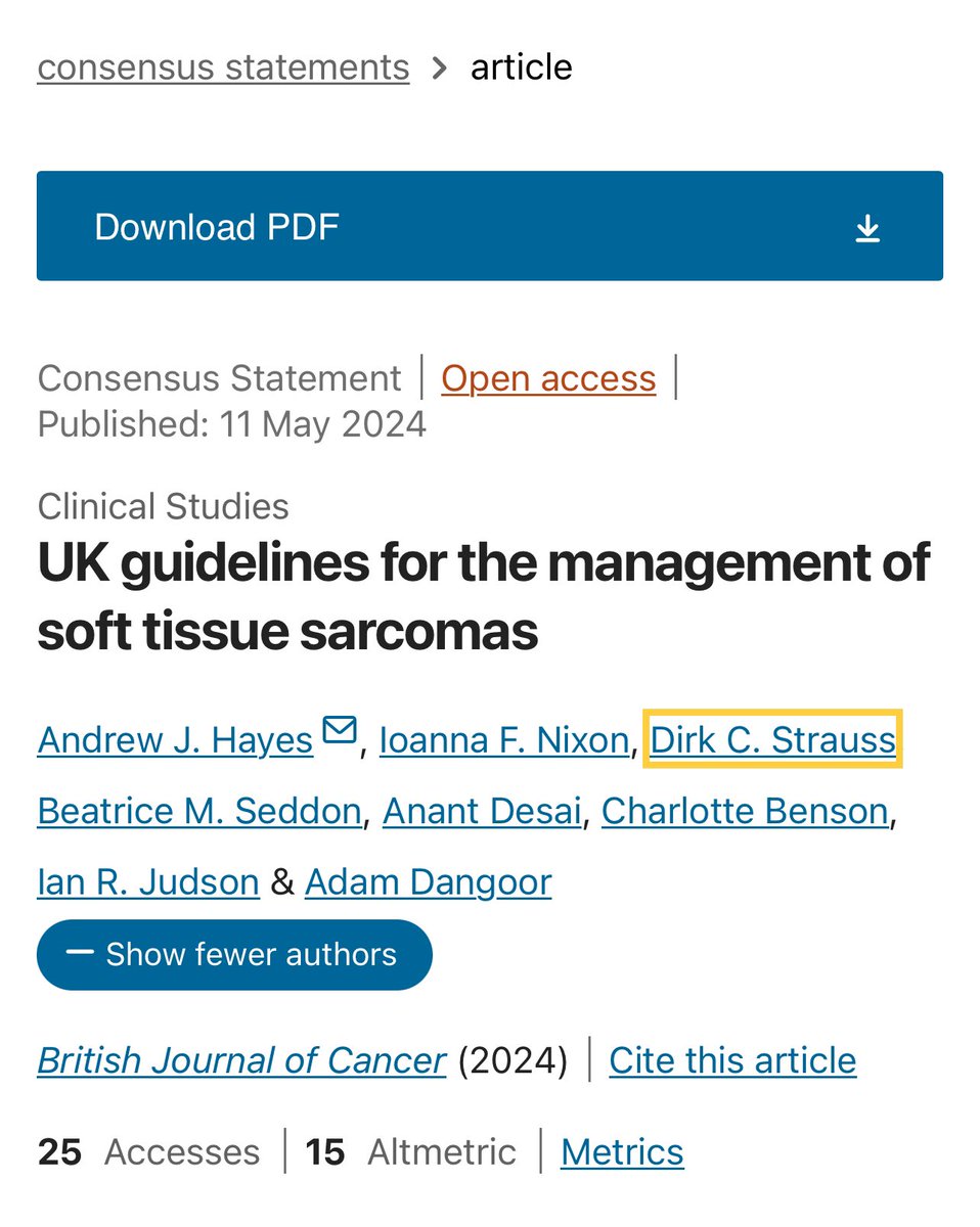 Congrats to @Ioanna_Nixon for the participation in the UK guidelines for the management of #soft_tissue_sarcomas