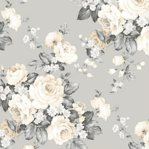 #Vintage Bloom #Wallpaper from Norwall Manor House by #Patton Wallcoverings turns the #traditional cabbage rose into a #contemporary floral with its neutral color combination of grey and beige. lelandswallpaper.com/product/vintag…

#lelandswallpaper #arlingtontx