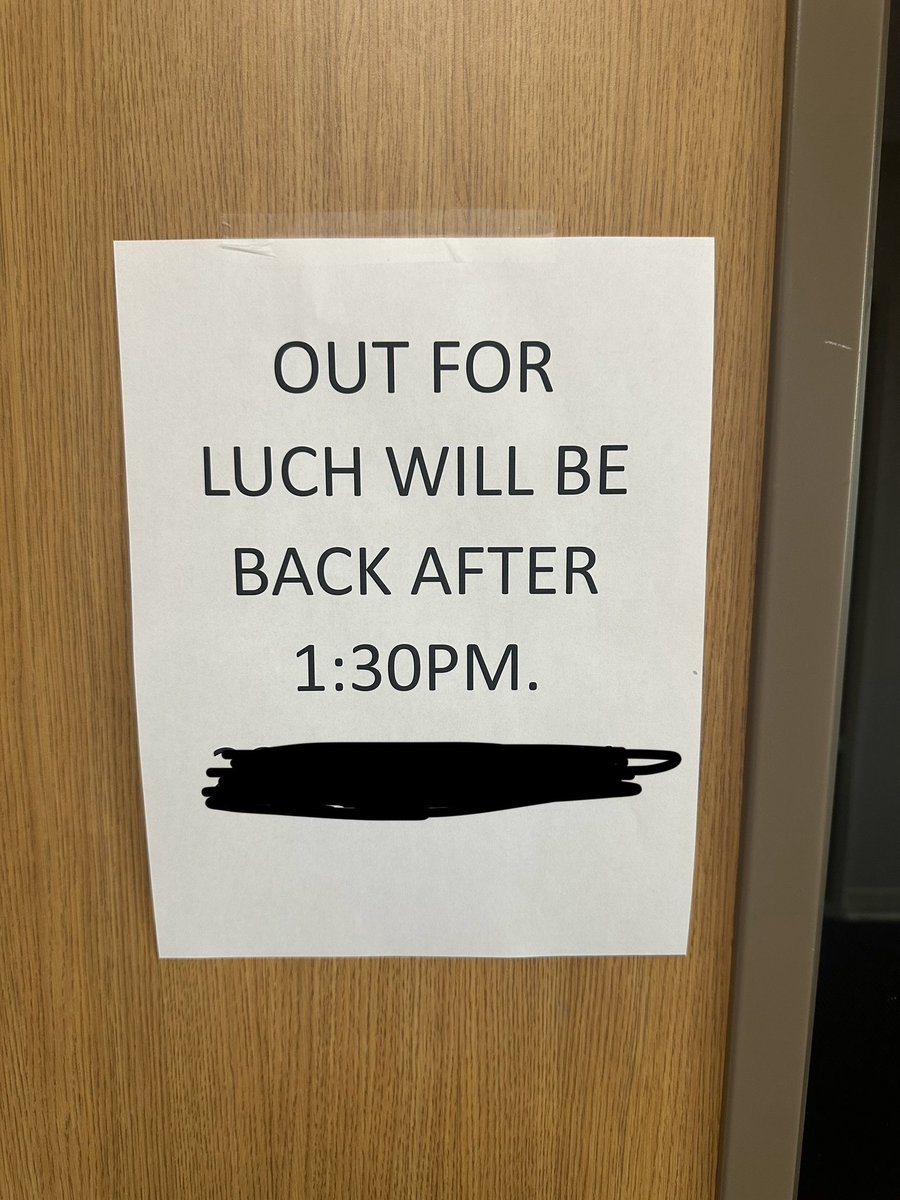 Fr posted on a door down the hall from my office.