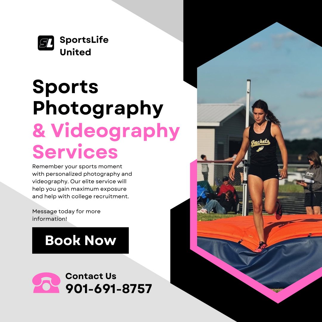 State Championship for track is arriving! 🏆 Remember your sports moment with personalized photography and videography. Our elite service will help you gain maximum exposure and help with college recruitment. Message us today for more information on our services!