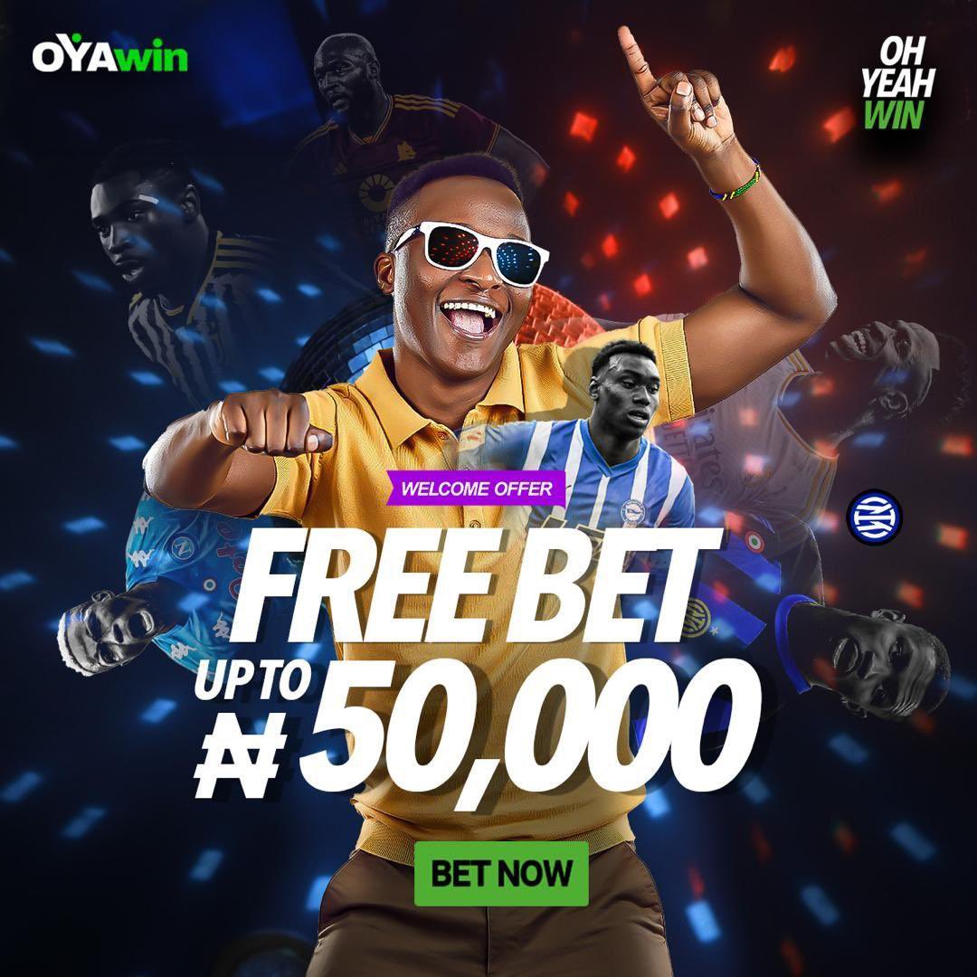 Register with oyawin and get free bet of up to N50,000 Hurry up and don’t miss 💰 #OhhYeahWin Register here using this link: oyawin.com/register?pbz=0…