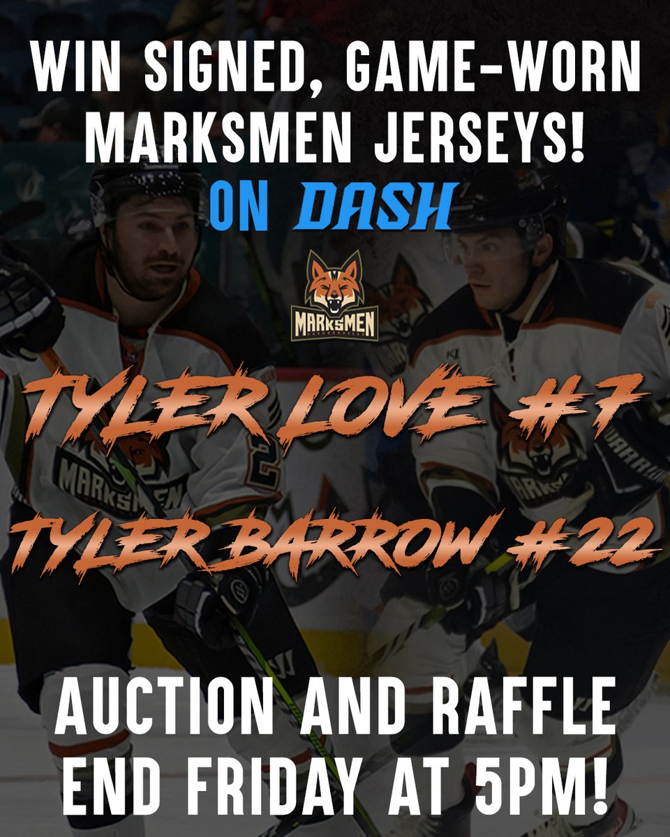 24 HOURS LEFT to get in on our signed jersey auction for Tyler Barrow, and signed jersey raffle for Tyler Love season-worn jerseys! Enter on @Win_with_DASH: tinyurl.com/yre629pm #FearTheFox🦊