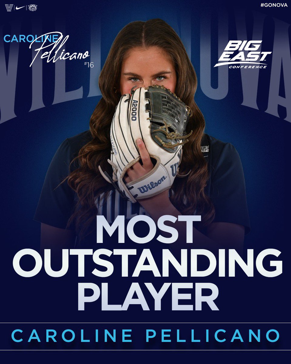 VUSoftball's tweet photo. Your BIG EAST Tournament Most Outstanding Player, Caroline Pellicano 👏👏👏

#GoNova https://t.co/OhYkFwrW1x