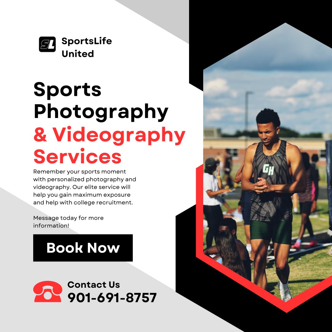 State Championship for track is arriving! 🏆 Remember your sports moment with personalized photography and videography. Our elite service will help you gain maximum exposure and help with college recruitment. Message us today for more information on our services.