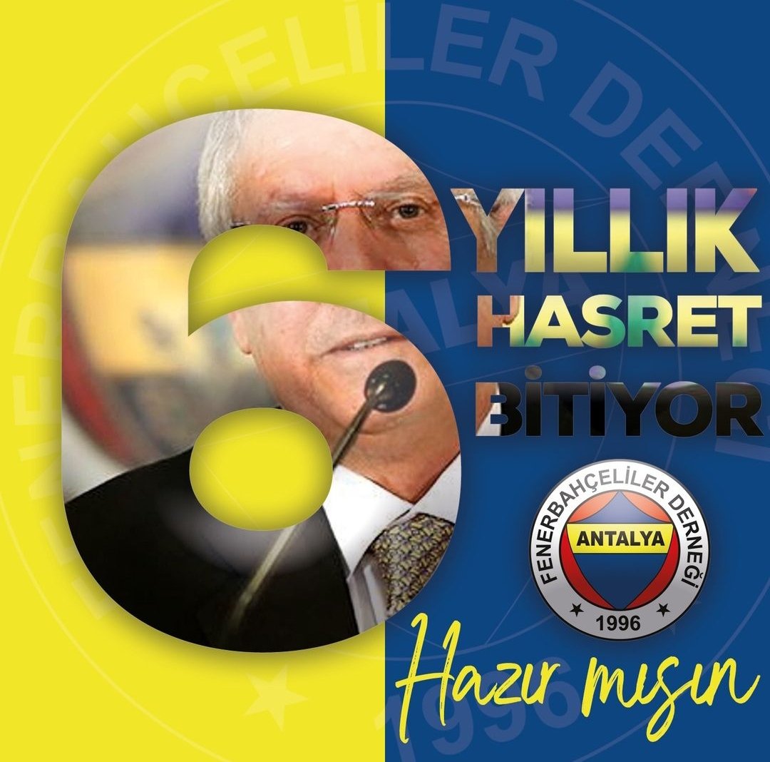 Bizler İnandık! 👍

Siz de İnanın ! 👍

6 Yıllık Hasret Bitiyor ! 🔥

Antalya Fenerbahçeliler Derneği

#AntalyaFBD #AzizYıldırım #Fenerbahçe