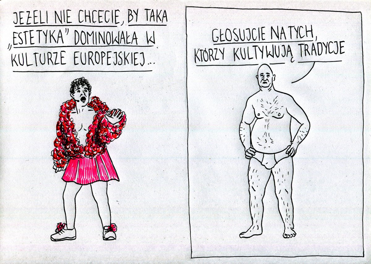 uszanuj tradycyjny model męskości! #satyra #eurowizja #nemo #brudziński #jojo #zbowid #strach #wyboryeuropejskie2024 #europa