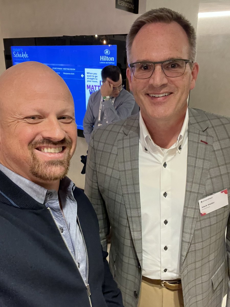 Great to catch up with @Smartsheet CEO @markmader here in London ahead of the Engage conference.

While the next couple days will be productivity centric, we spent the time talking about white knuckling in a @McLarenAuto after watching Lando Norris’ recent triumph in Miami.