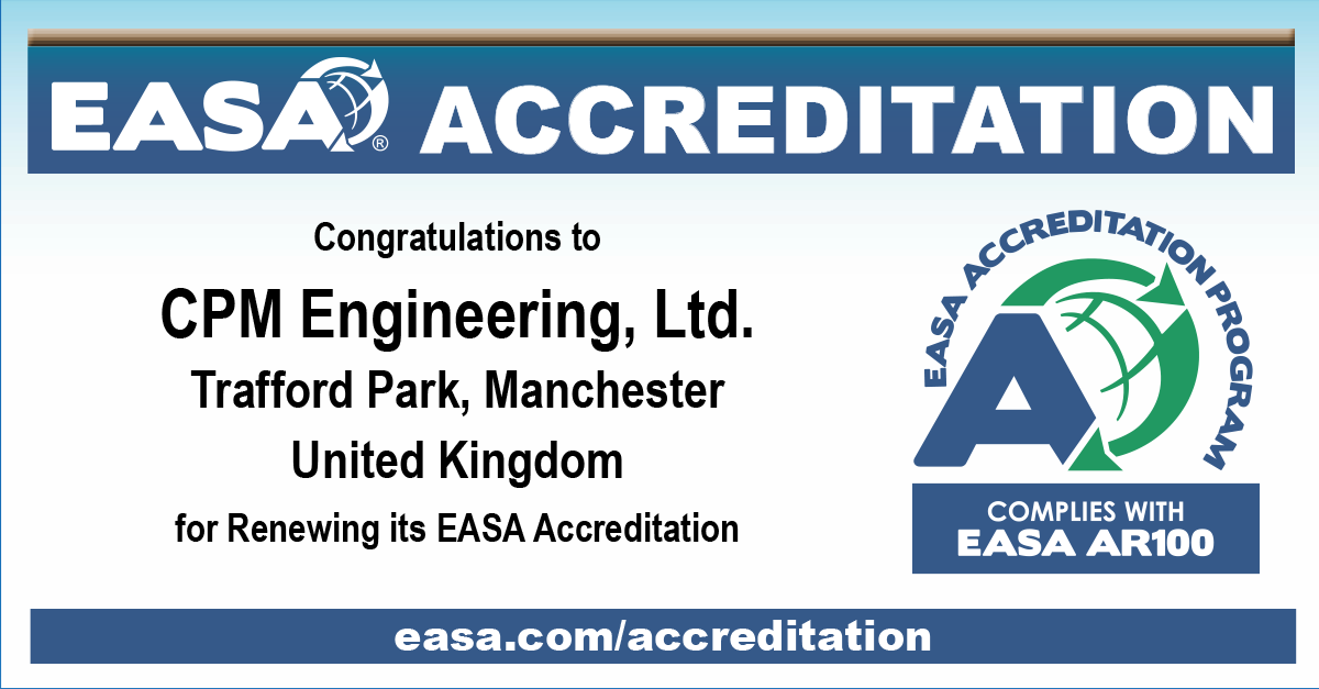 Congratulations to CPM Engineering (cpm-uk.com) for renewing its @easahq Accreditation! @easahq Accreditation showcases this company's commitment to excellence and best practices. Learn more at easa.com/accreditation. #Electromechanical #Accreditation #PowerGrid