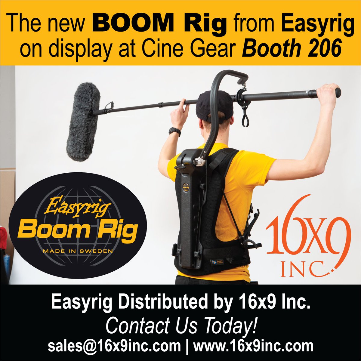 Come and get a hands on look at the all new BOOM Rig from Easyrig at CineGear 2024! You can find it at the 16x9 Inc./Band Pro Film & Digital Booth 206.
#2024CineGearExpoLA #16x9inc #orcabags #nogaarms #orcadslr #easyrig #patcharts #KIPON #OCTAMASgear #prêtàtourner #easyrigboomrig