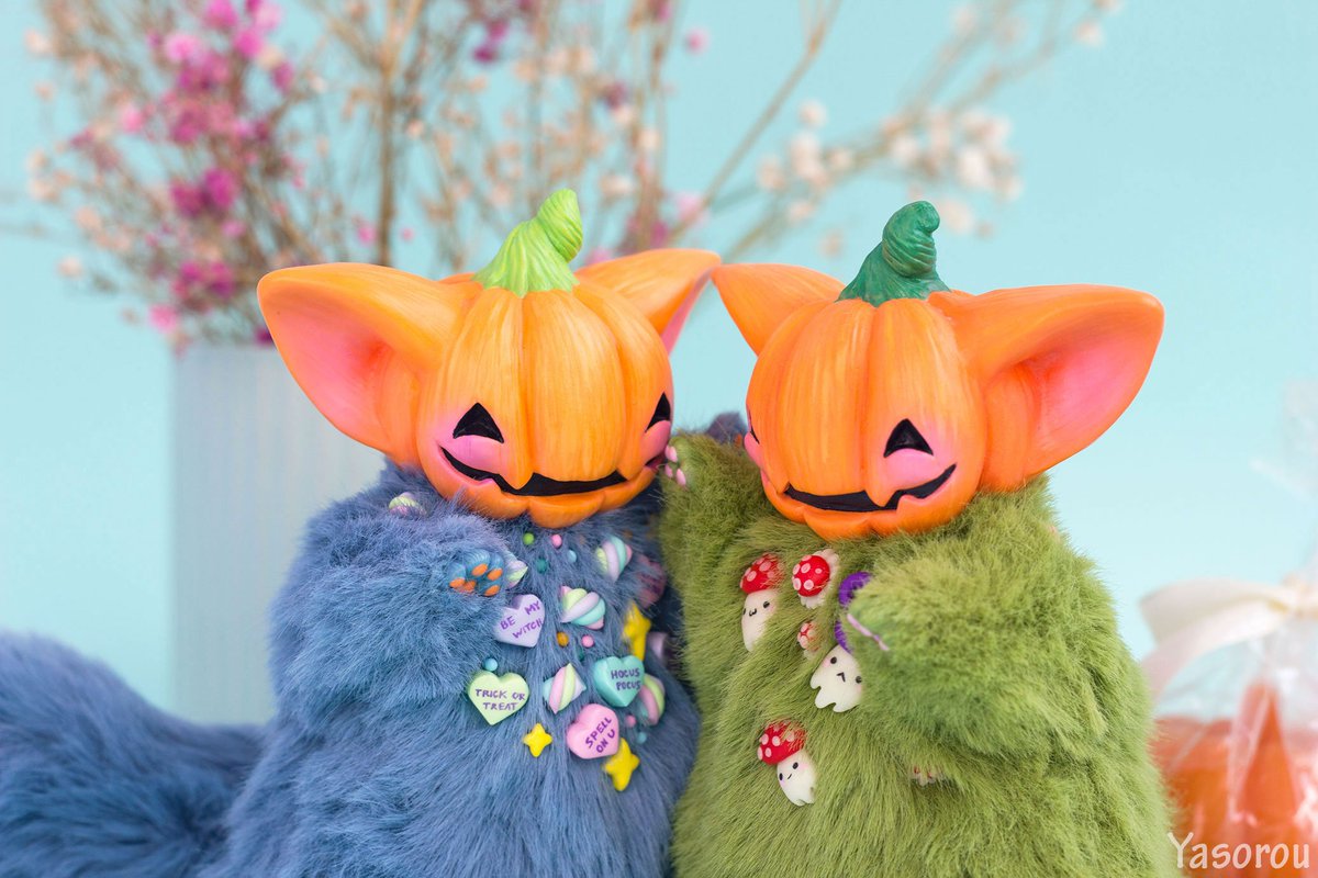 yasorou's tweet photo. Playful and mischievous pumpkin dolls 🎃✨️ bring so much joy to my anxious mind https://t.co/Ev6LITEiOv
