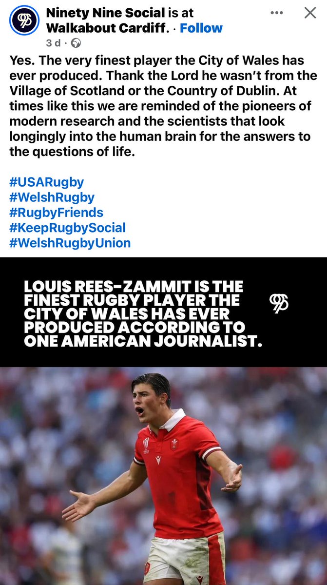 I thought he came from the country of Penarth? 
#welshrugby