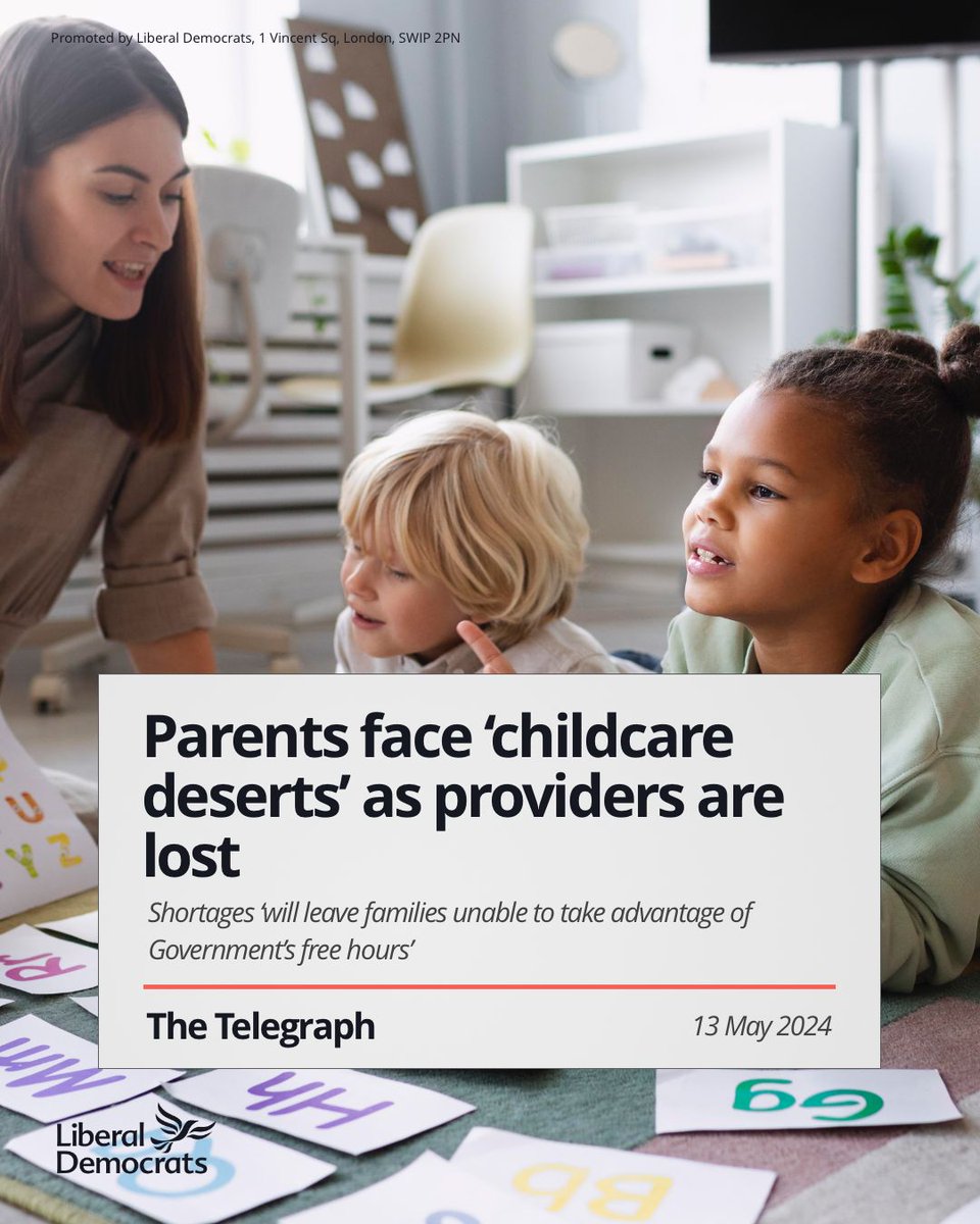 Free childcare hours are no good if parents can’t find a nursery– and thanks to the Conservatives millions now face the almost impossible task of finding childcare. There are fewer providers, less choice for parents and no guarantee of finding a place for their child at all.