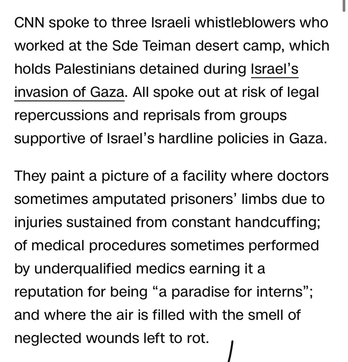 Paga, tātad Izraēla ir Palestīniešiem izveidojuši tādas tā kā.. nometnes? Kurās viņi ir spiesti vilkt tādas tā kā.. formas? Un uz viņiem tiek veikti tādi tā kā.. eksperimenti? Bļin, kur es šito jau esmu redzējusi?