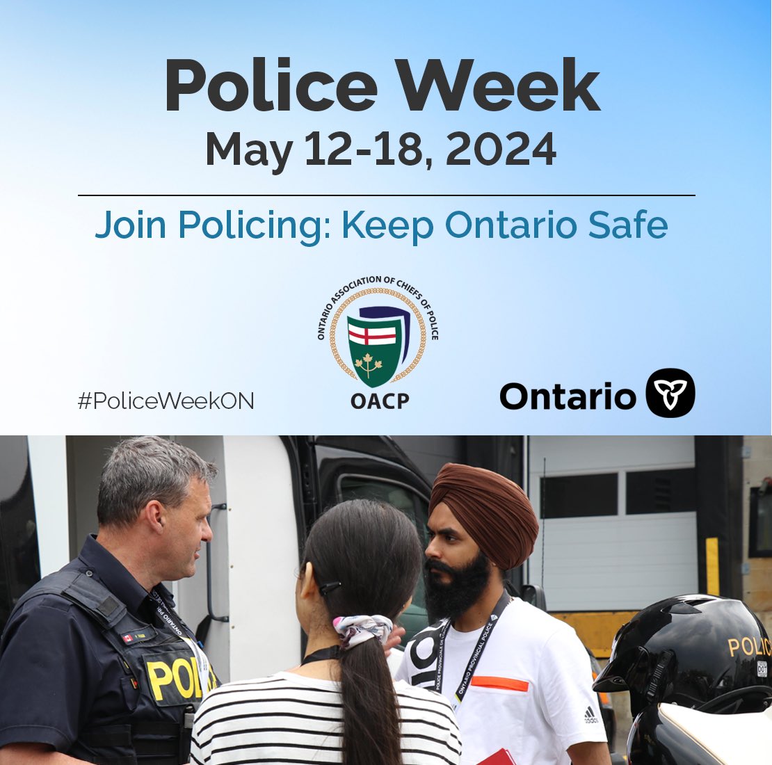 May 12th to 18th marks Police Week in Ontario. If you see a police officer this week, be sure to thank them for their service. To the everyday heroes of @HaltonPolice who keep Oakville safe: thank you!   #PoliceWeekON