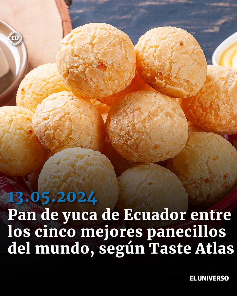 ¿Quién no ha probado los deliciosos panes de yuca? 😋🤤 ow.ly/EsMz50REKaN 

Este popular manjar ha sido reconocido por el ranking #TasteAtlas como uno de los diez mejores bread rolls (panecillos).  El famoso ranking colocó al pan de #yuca en el puesto número cinco, con un