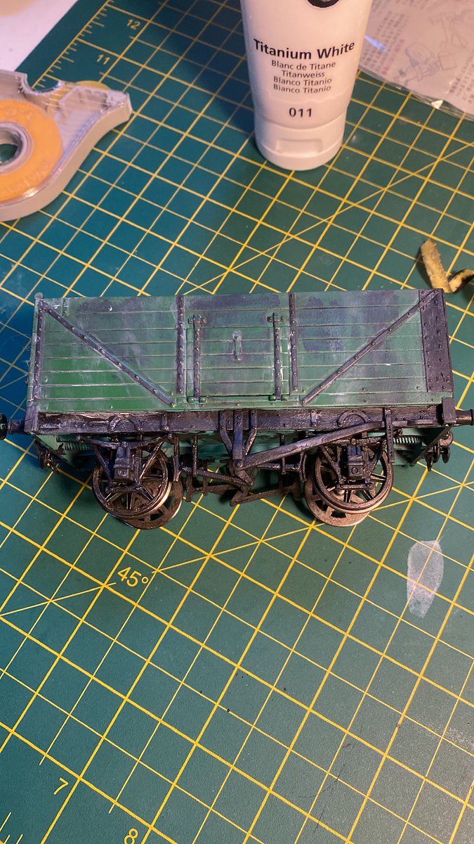 Time to start sharing some recent projects - here’s a Dapol O Gauge 7 plank wagon, finished to match the Series 3 ruler photos!