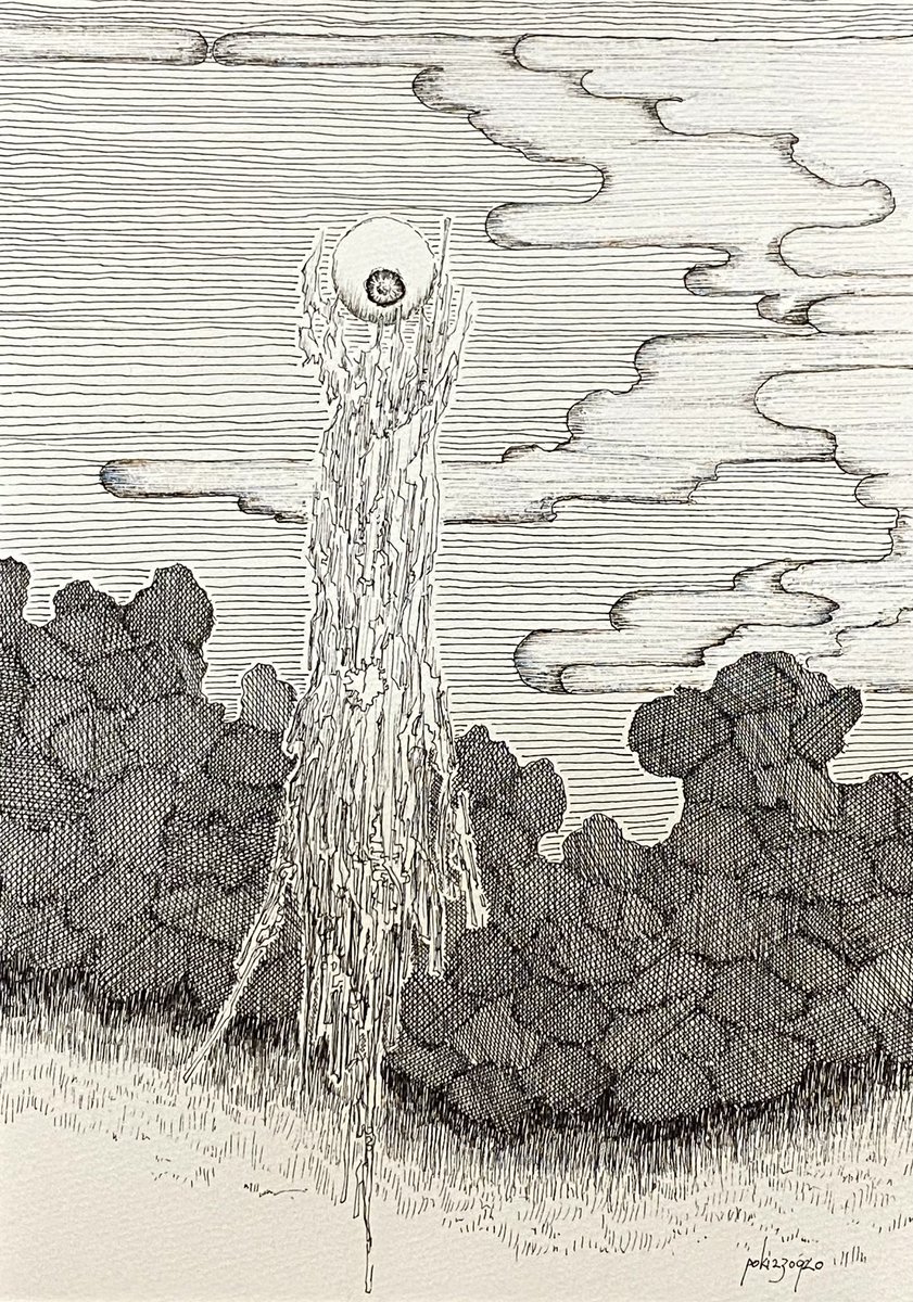 #私はこういう絵描きです見た絵描き全員参加
ボールペンで空想画を描く素人です。