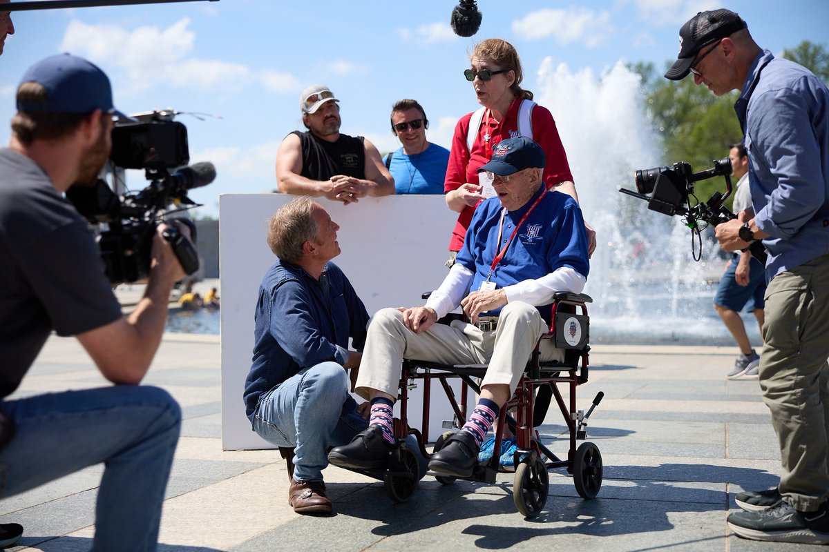 mikeroweworks's tweet photo. "Mike - Were you serious about making a movie in time for Independence Day? Something in response to all the anti-American sentiment in the headlines? I sure hope so. The country needs to see something hopeful. But if you’re shooting for July 4th, you’d better hurry…Larry Carson"

Hi Larry
I was serious, and I am hurrying! Here’s what I can tell you as of now.

The movie won’t resemble anything you’ve seen in a theater before. It isn’t a documentary, but neither is it a work of fiction. There are many actors, but none of them are famous, and there is no screenplay. At least, not in the traditional sense. And it doesn’t quite have the budget that Kevin Costner’s epic western has, which I’m told will premiere the same week. (Gulp)

The movie consists of nine short stories written for my podcast, all of which I present from the stage of an empty theater, and all of which have been brought to life with cinematic recreations. Each story is a mystery of sorts, that tells you something you probably don’t know about someone you probably do – in most cases, a famous American who risked everything to give us the country we all call home. Your job, as viewers of my podcast know, is to try and figure out who I'm talking about before I get to the end.

My hope in doing this is to leave you feeling better about our country, better about the people who helped build it, and less divided from those Americans who might vote this November for someone you personally despise. I’m going to call the movie Something to Stand For, but I promise, it won’t be political. There will be no mention of conservatives, liberals, democrats, republicans, independents, Joe Biden, Donald Trump, RFK Jr., or anyone else who might run for office. It will, however, be patriotic, and unapologetically so.

Over the course of the film, I’ll drive to Washington DC, (Rowe’d Trip!) and meet with a few people who share my interest in our nation’s history, including the soldiers, Marines, and Park Rangers who look after our most beloved memorials and monuments. These interactions, along with some delightfully unanticipated encounters, will play out between the aforementioned stories. I just got back from filming that part of the movie, and it was awesome. I’ve attached a few photos, and I’ll share a lot more later.

The movie is being assembled as we speak, and it looks great. I'm told we’ll be in theaters nationwide starting on June 27th. With luck, we’ll still be there by July 4th. I’m working on the trailer now, along with a website where you’ll be able to get tickets in advance. As always, I’ll share the details here first. After that, I'll be flogging it harder than my mother's fourth book, which is coming later this year.

PS. Though Something to Stand For is not a “political film,” it was inspired by the ongoing war on the symbols of America, a war of vandalism waged by those who believe the present by erasing the past. Obviously, I have no expectation that this movie will persuade anyone who dons a mask and defaces our national memorials to rethink their worldview, because I’m pretty sure none of those people will ever see this movie. I do, however, believe there are lots of people on both sides of the aisle who are disgusted by their behavior and still love America, in spite of the imperfections of our founders, and the obvious fact we have not yet achieved the “more perfect union” they envisioned. This movie is for them – that still sizeable population who identify as Americans, first and foremost. Americans of all races who genuinely care about our shared history, and understand that even though our nation is still a work in progress - and always will be - there are still a great many things worth standing for.