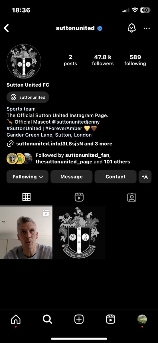 What’s happening on insta #suttonunited