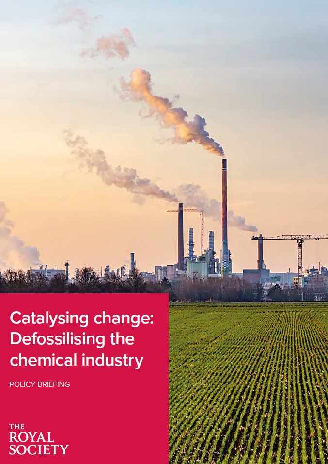 Reading with interest the latest @royalsociety policy brief on 'Defossilising the chemical industry'. royalsociety.org/news-resources…