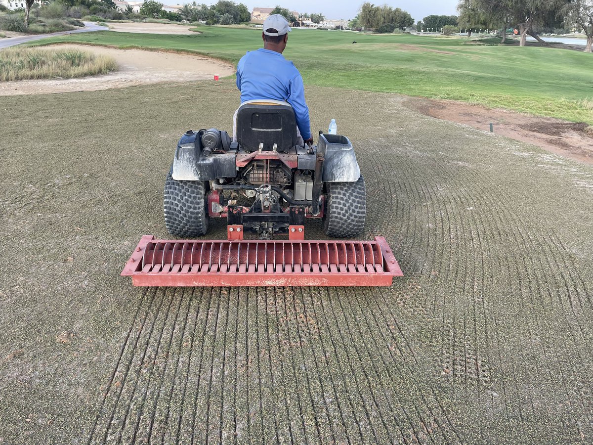 Great first day of cultural renovations @ranchesgolfclub 1 of 6 for the Emaar courses this summer <a href="/troon/">Troon</a> <a href="/troonint/">Troon International</a> #agronomy #turf #golf #greenkeepinglife