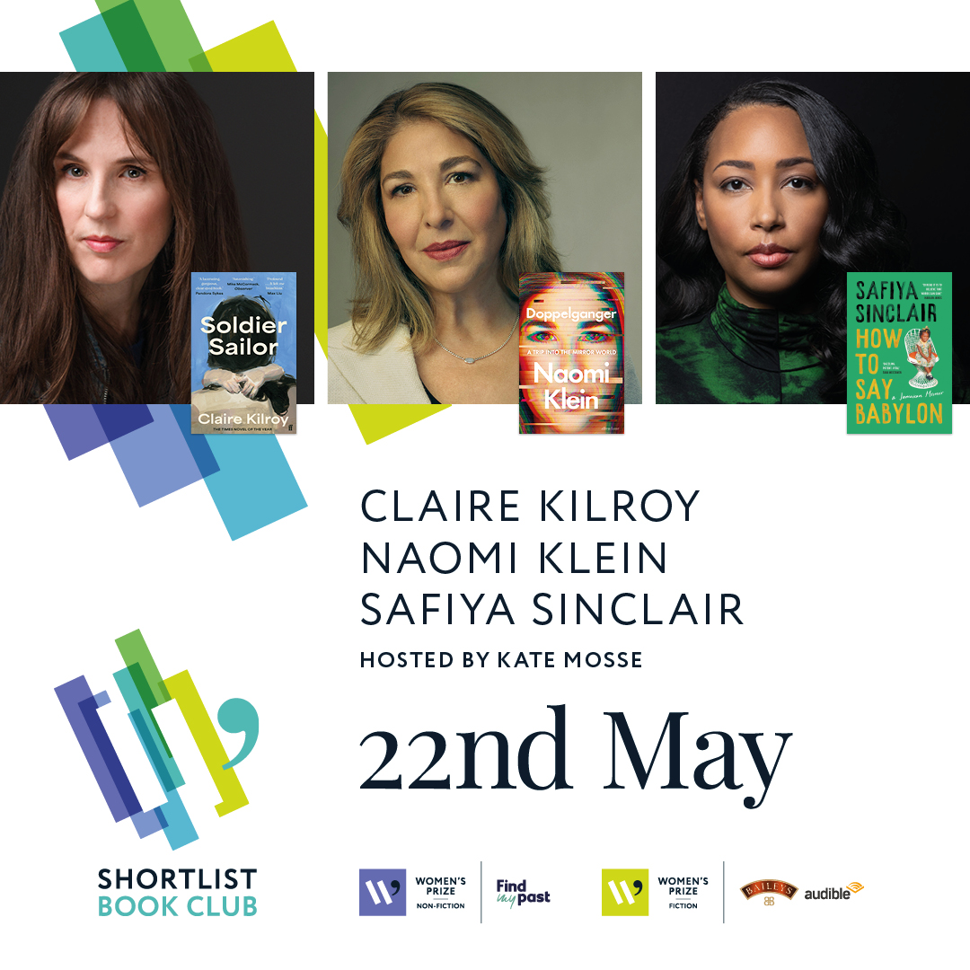 Claire Kilroy, Naomi Klein and Safiya Sinclair will be discussing their @WomensPrize shortlisted books at an online book club event on the 22 May, hosted by Kate Mosse! You can buy your tickets for all the shortlist book clubs here: bit.ly/3vxZ3Yt