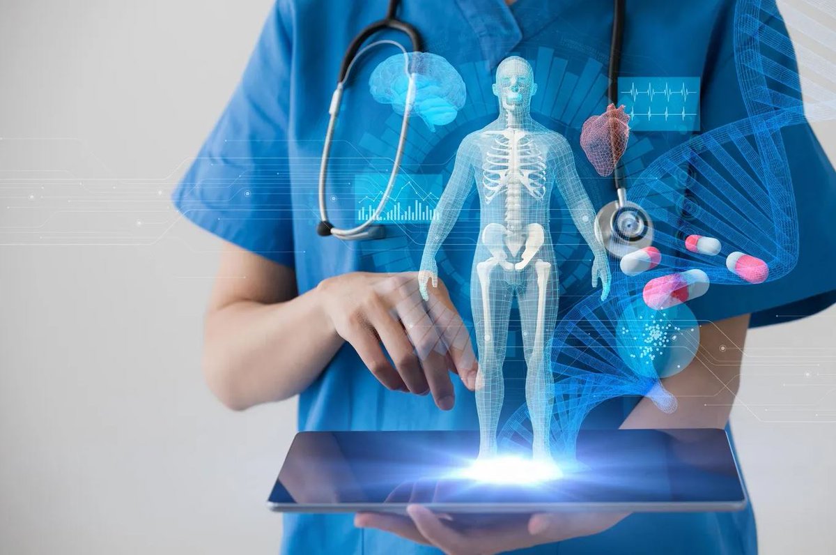 Digital overlays and #ArtificialIntelligence can potentially serve as heuristics to augment human proficiency and performance in #healthcare contexts. Matthew Cooper discusses the future of #DigitalHealth in SIAM News Online. Read more here! sinews.siam.org/Details-Page/t…