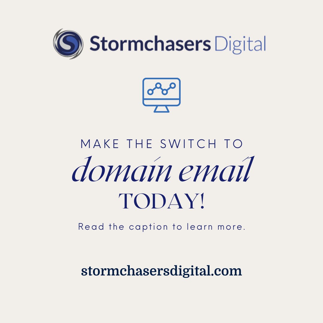 Stormchasers Digital (@stormchasersweb) on Twitter photo Time to ditch Gmail/Yahoo for a domain #email? It's easier than you think! Boost credibility with YourName@YourBusiness.com, reinforce your brand with every email, and take control of your security. Simple steps to a professional image. Need help? Call Mark on 01634 566321 Time to ditch Gmail/Yahoo for a domain #email? It's easier than you think! Boost credibility with YourName@YourBusiness.com, reinforce your brand with every email, and take control of your security. Simple steps to a professional image. Need help? Call Mark on 01634 566321