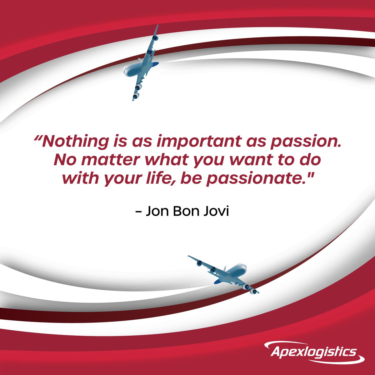 Passion fuels our every move at Apex. Whether delivering packages or pursuing dreams, we believe in its power to drive excellence. With every shipment, we deliver more than goods - #WeDeliverPassion. 💼✨ 

#MotivationMonday #Shipping #Logistics #FreightForwarding