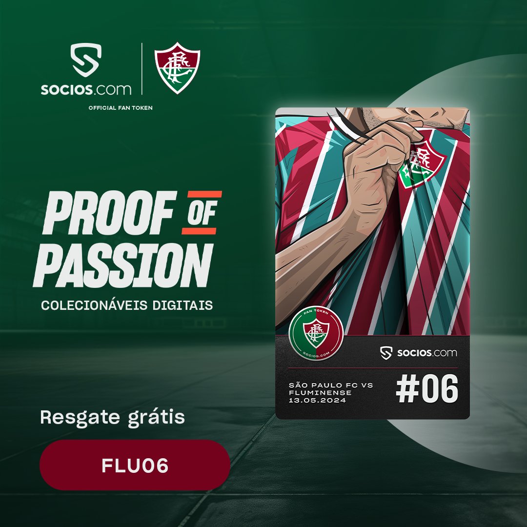 Duelo tricolor no Morumbi ⚔️ E ainda dá tempo de você resgatar os Colecionáveis Digitais de São Paulo e Fluminense! 🔥 #ProveSuaPaixão #ProofOfPassion