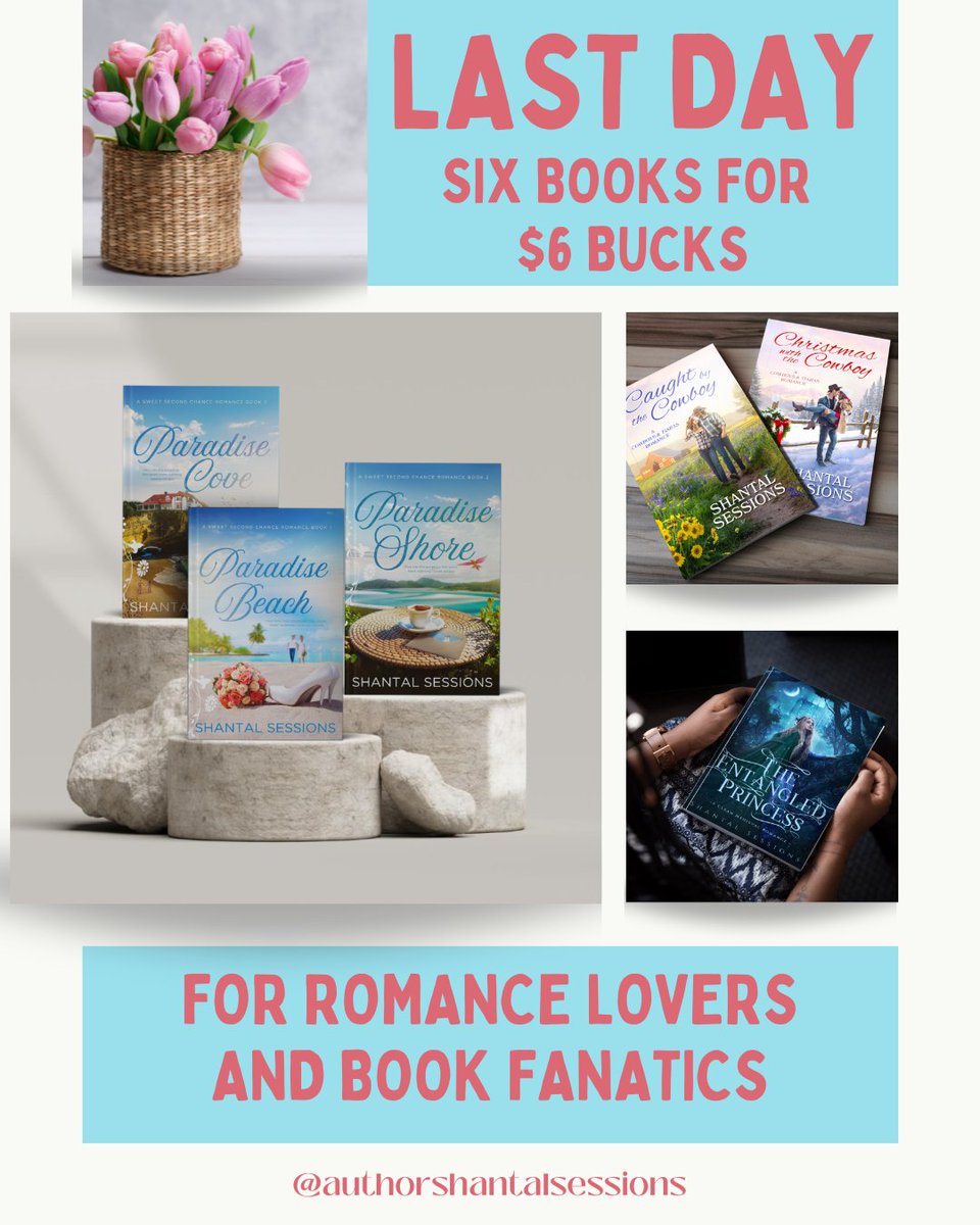 FLASH SALE on ALL of my books! Load your E-reader today!💞🤠👑⁠
amazon.com/stores/Shantal…⁠
⁠
⁠
#IReadRomance #RomanceIsMyWeakness #CleanAndWholesomeRomance #KissingBooks#AmReading #Romancelandia #RomanceNovels #RomanceReaders #FreeInKindleUnlimited #flashsale