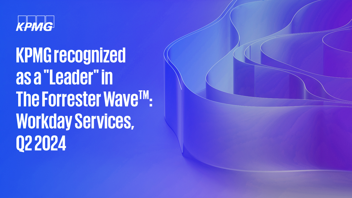 Find out why KPMG has been recognized as a “Leader” in Workday Services in The Forrester Wave™: Workday Services, Q2 2024 report. social.kpmg/1sjnav
