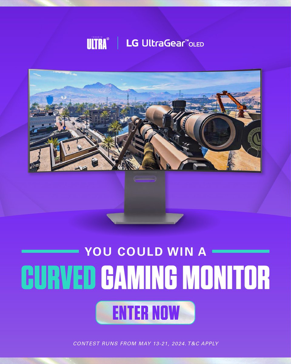 Let's take 120 FOV to another level 👀 To celebrate Major III we've teamed up with @LGCanada to give one lucky winner a 34' Curved Gaming Monitor 🤩 🎁 Gleam.io/CJodW/toronto-…