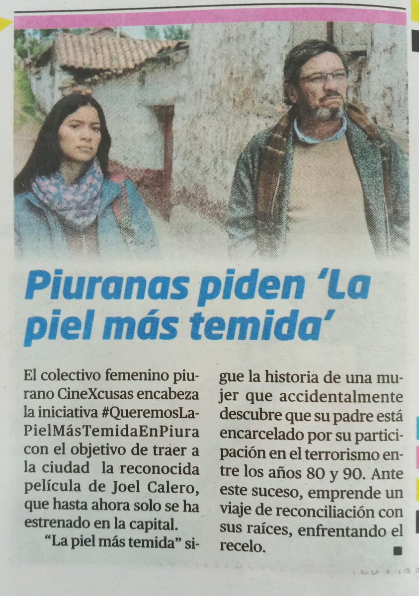 Piura quiere ver LA PIEL MÁS TEMIDA. Esa es la manera de conseguir que lo programen los cines: escribir en sus redes y pedirla explícitamente. Si están en Lima, ya saben: seguimos en nuestra tercera semana. Que no se les pase.