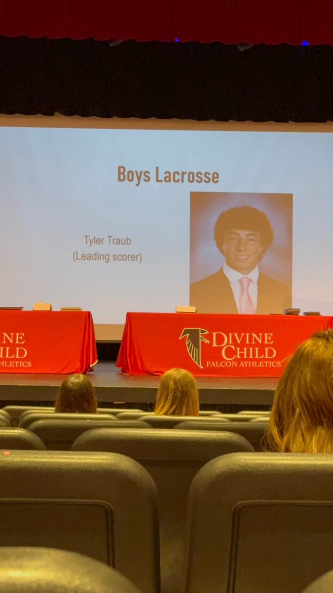 traub_tyler's tweet photo. Great past weekend, honored to be named male top senior athlete, win back to back catholic league championships, and be named scoring leader for football and lacrosse! @DivineChildAthl @DivineChildLAX @DCHS_Football14 https://t.co/0xp4LGNbGj