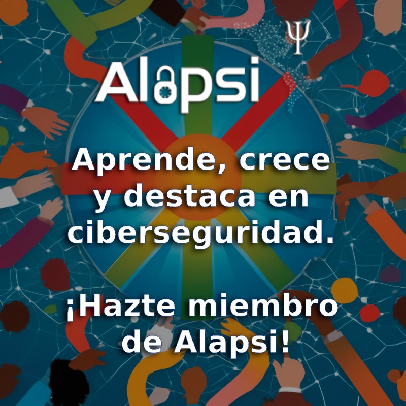 CAlapsi's tweet photo. 🧑🎓¿Quieres mantenerte al día con las últimas tendencias en ciberseguridad?
Al unirte a Alapsi, tendrás acceso a recursos educativos valiosos y la oportunidad de aprender de los expertos en el campo.
Ingresa a: https://t.co/6NsaNrbbAb
#Alapsi #AprendizajeContinuo 📷 https://t.co/7ccTCEIprd